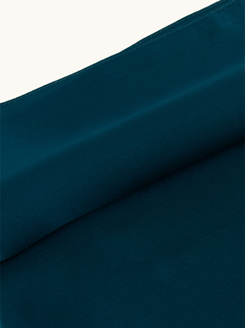 Small silk gavroche in azure color 53x53 cm image 3