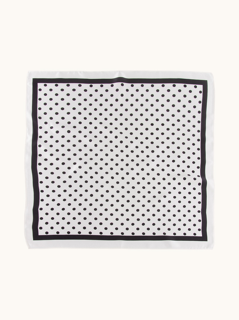 Silk gavroshka white with black dots 53 image 4