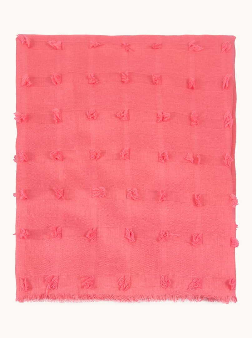 Lekki szal z wiskozy  różowy 90 cm x 170 cm zdjęcie 3