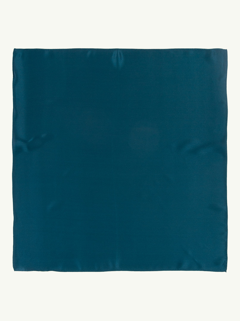 Small silk gavroche in azure color 53x53 cm image 4
