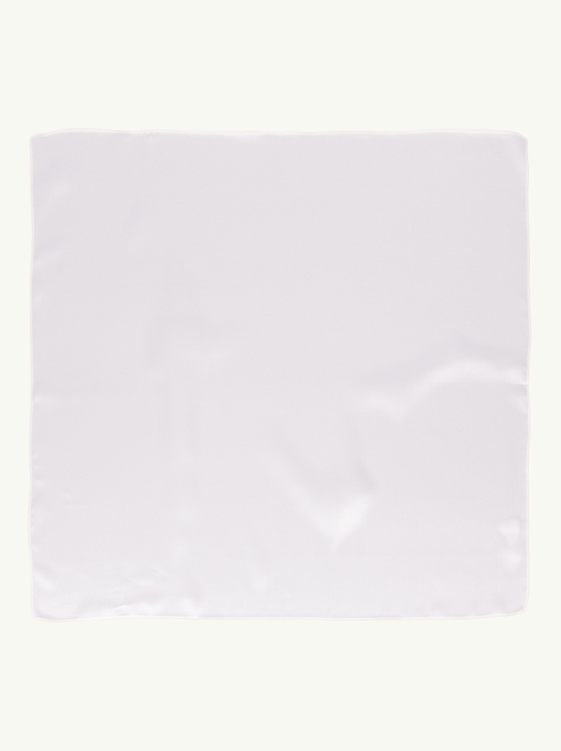 Small silk gavroshka white 53x53 cm image 1