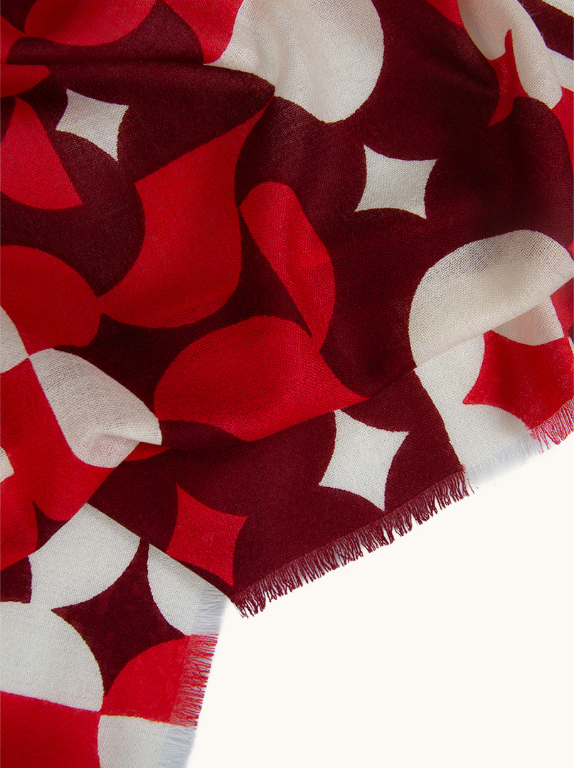 Scarf in geometric patterns 100% wool 90 cm x 200 cm image 4