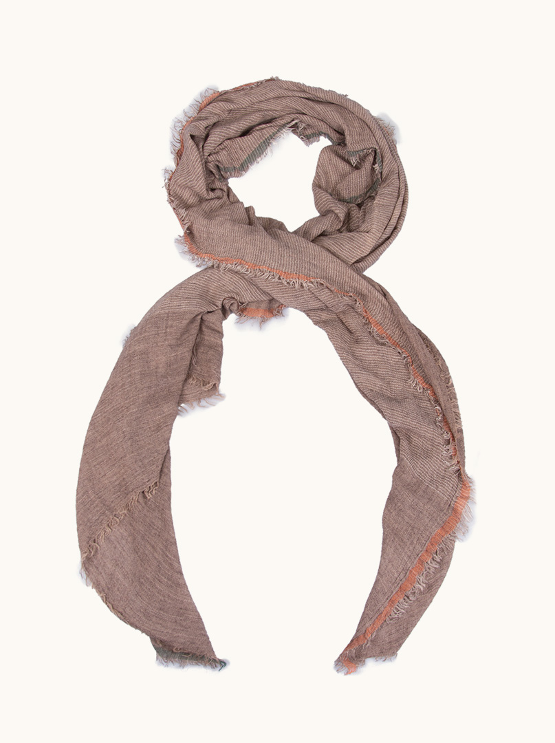 Light brown scarf light brown 90 cm x 210 cm image 2