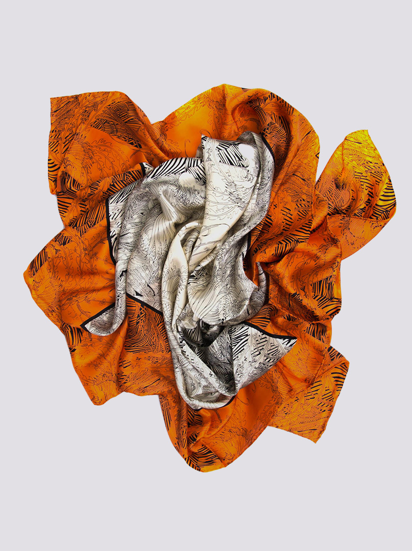 Silk scarf XXL image 4