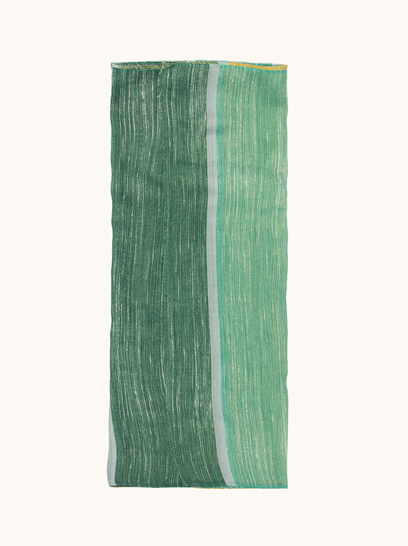 Pareo zielone w paski 80 cm x 180 cm zdjęcie 4