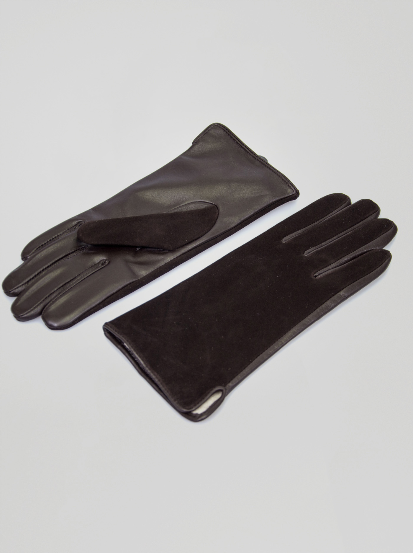 Eleganckie brązowe rękawiczki skórzane zdjęcie 4