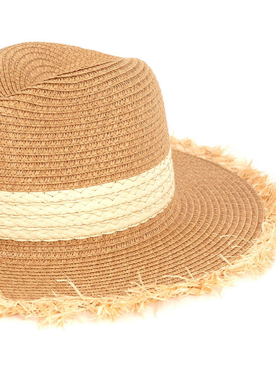 kapelusz plażowy z plecionym paskiem doca - Doca zdjęcie 4