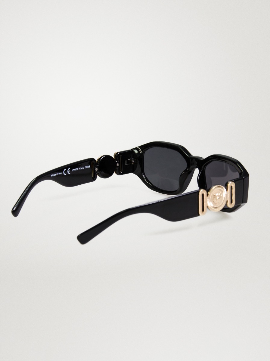 Prostokątne okulary przeciwsłoneczne Sucre Black, BRYLOVE - Brylove zdjęcie 2