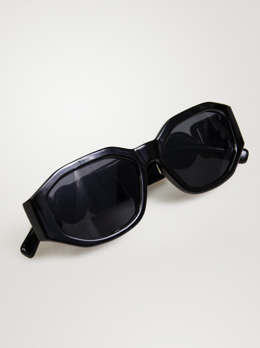 Prostokątne okulary przeciwsłoneczne Sucre Black, BRYLOVE - Brylove zdjęcie 4