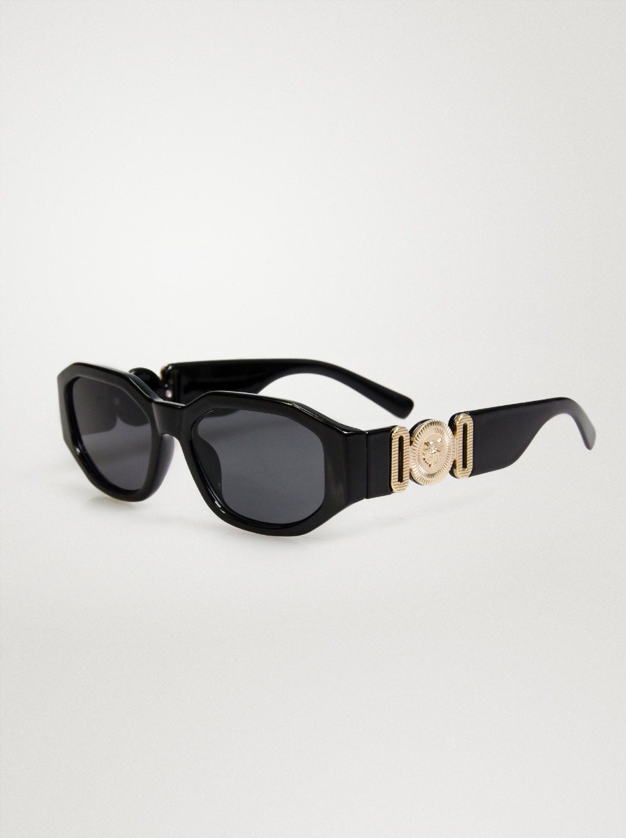 Prostokątne okulary przeciwsłoneczne Sucre Black, BRYLOVE - Brylove zdjęcie 1