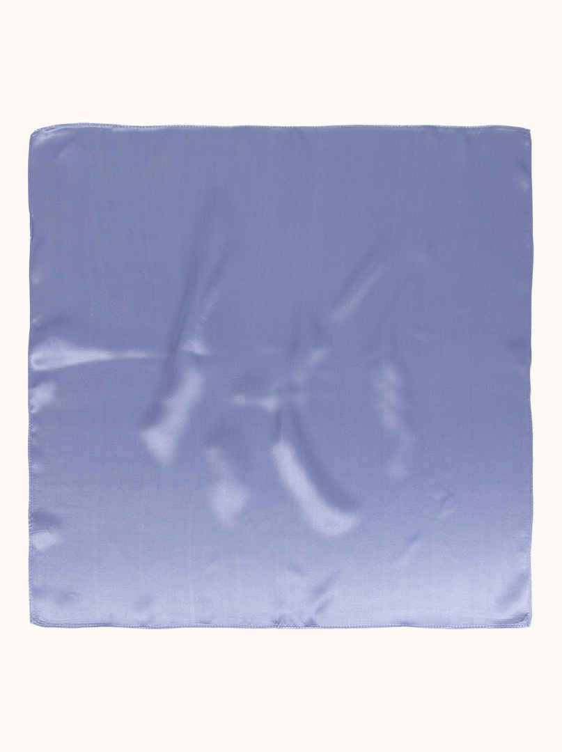 Mała jedwabna apaszka 53 x 53 cm gładka w kolorze jeans zdjęcie 1
