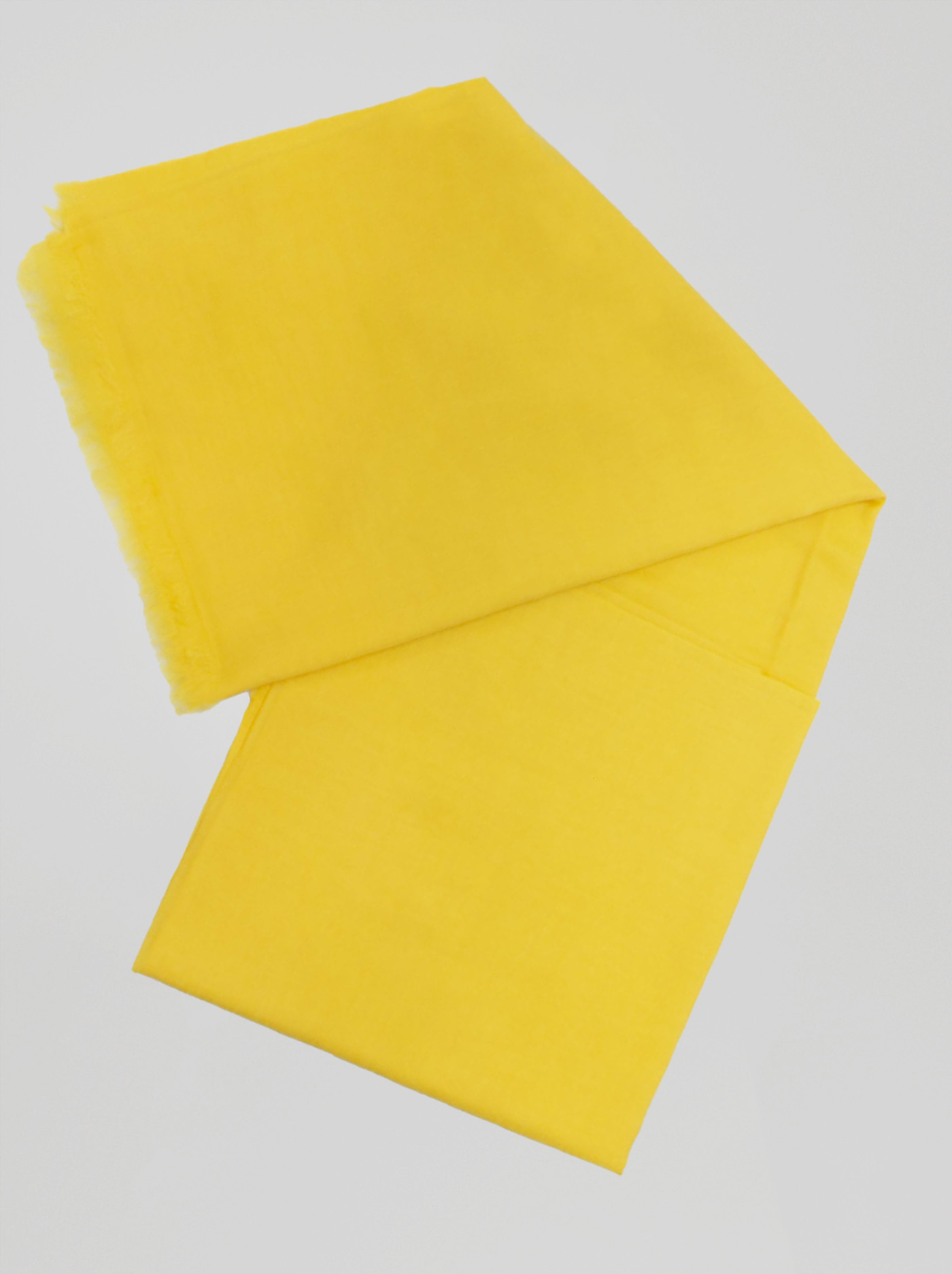 Lekki szal 100% wełna żółty 80x220cm zdjęcie 3