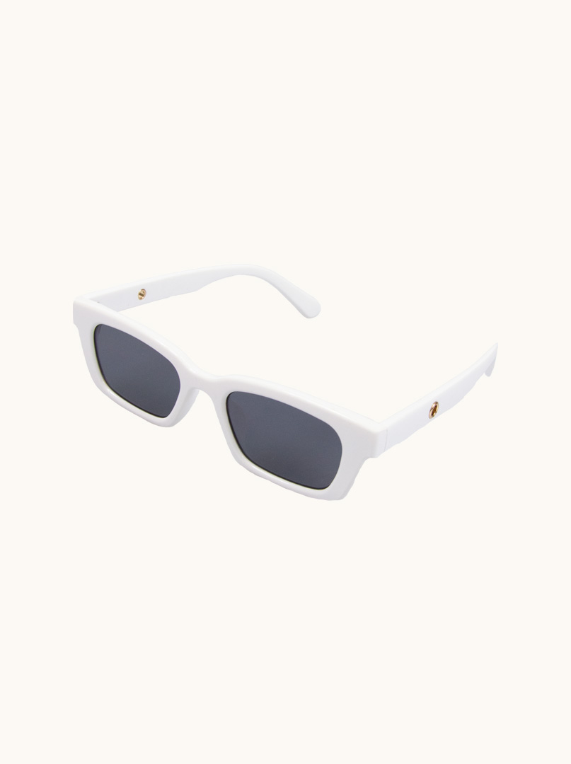 Prostokątne okulary przeciwsłoneczne Bodrum White zdjęcie 2