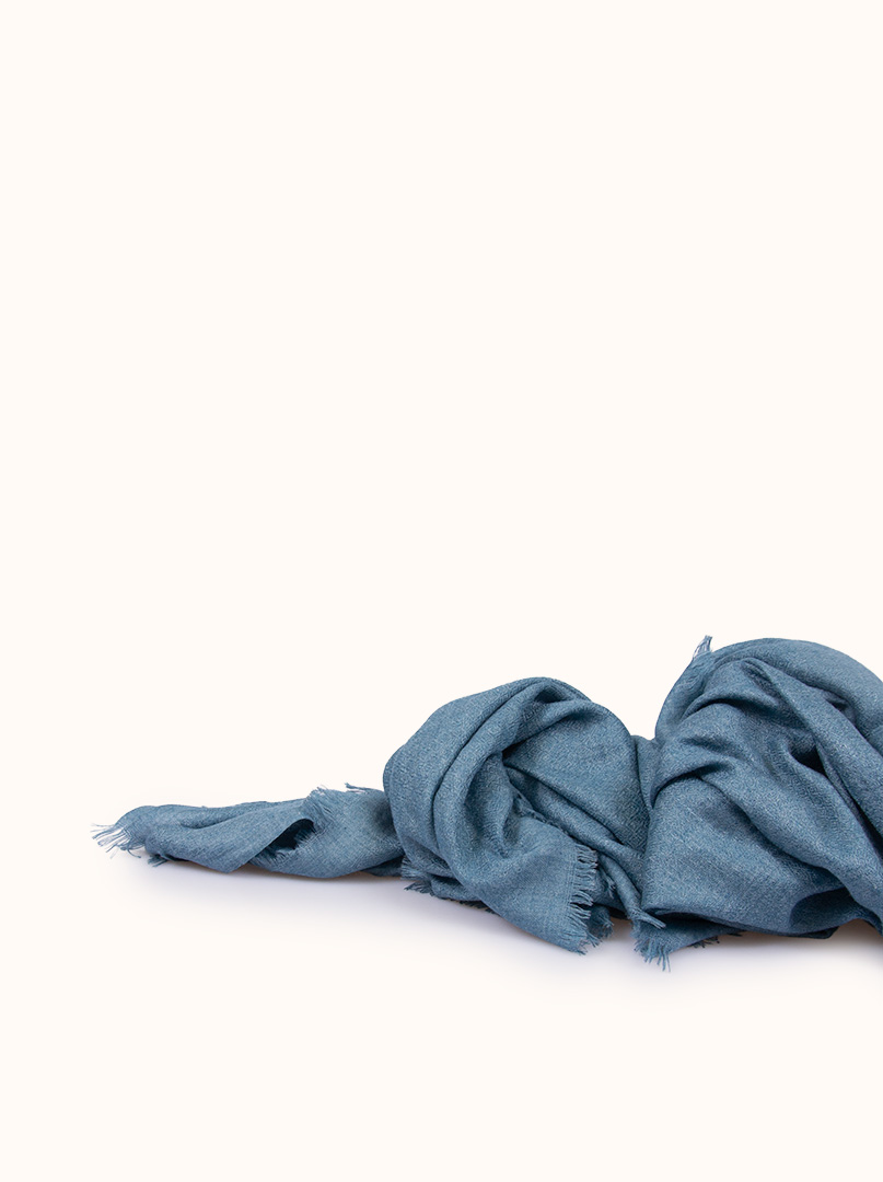 Light blue viscose scarf, 80 cm x 180 cm image 2