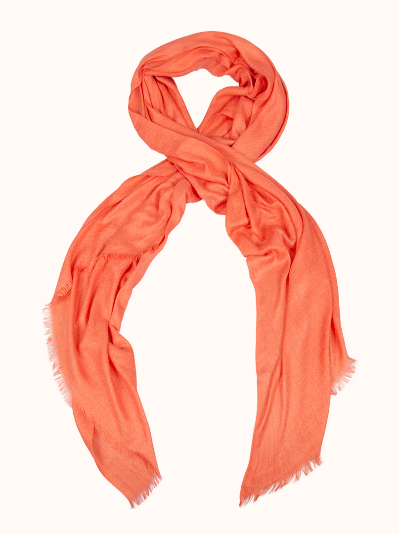 Light orange viscose scarf, 80 cm x 180 cm image 1