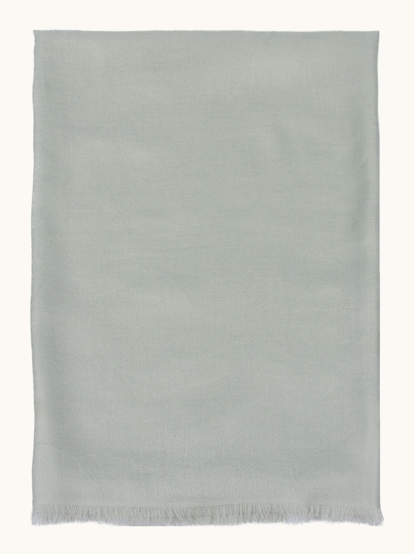 Ekskluzywny szal kaszmirowy w kolorze seledynowym 95 cm x 200 cm PREMIUM zdjęcie 3