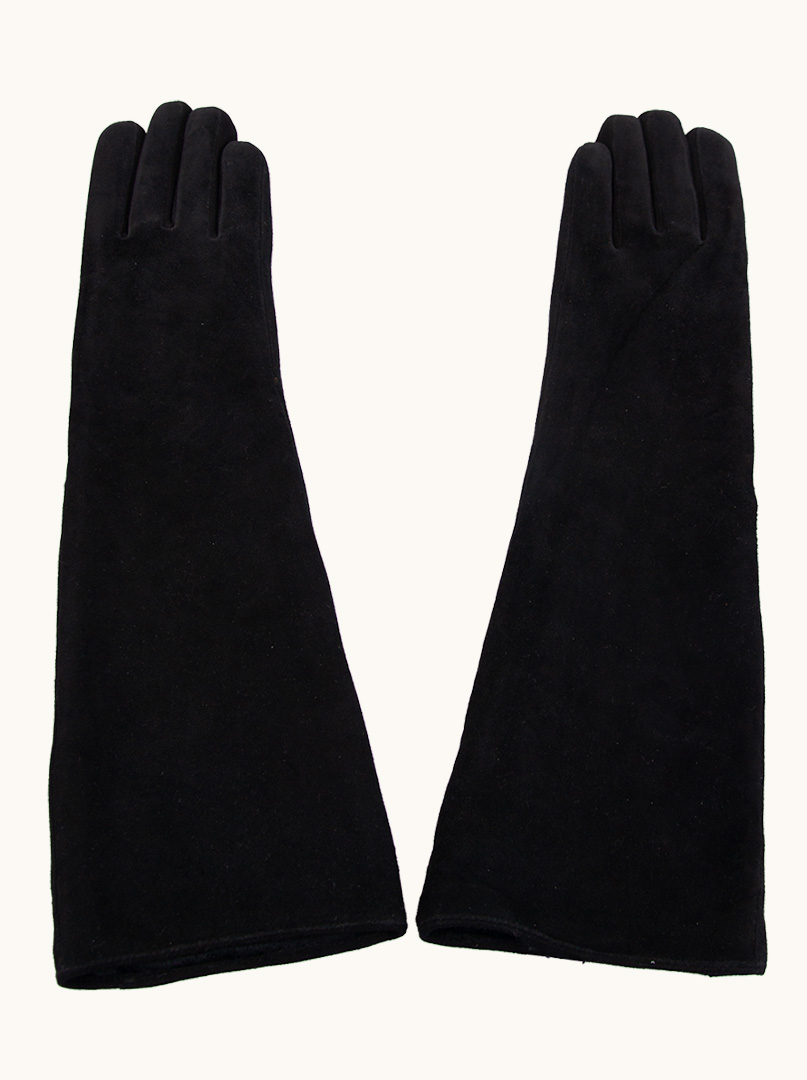 Długie rękawiczki  zamszowe zdjęcie 1