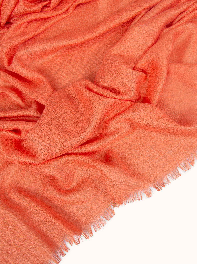 Light orange viscose scarf, 80 cm x 180 cm image 3