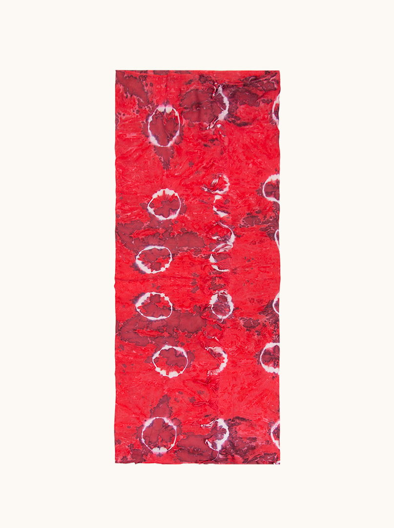 Pareo różowe z białym wzorem 100 cm x 180 cm zdjęcie 3