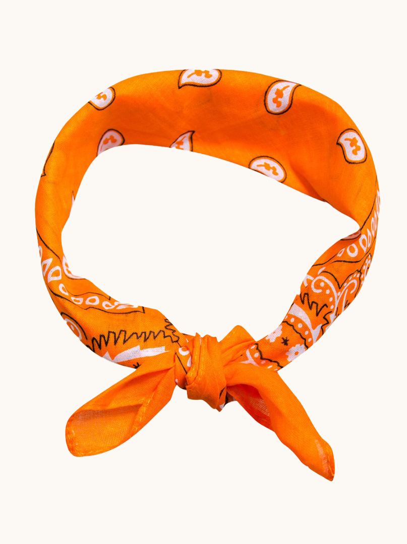 bawełniana bandamka w kolorze pomarańczowym - Allora zdjęcie 1
