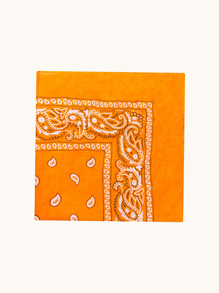bawełniana bandamka w kolorze pomarańczowym - Allora zdjęcie 2