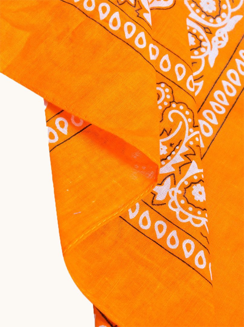 bawełniana bandamka w kolorze pomarańczowym - Allora zdjęcie 3