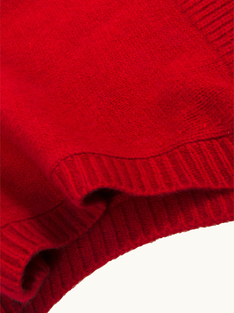 Dopasowany wełniany kaptur w kolorze głębokiej hiszpańskiej czerwieni PREMIUM HIT zdjęcie 3