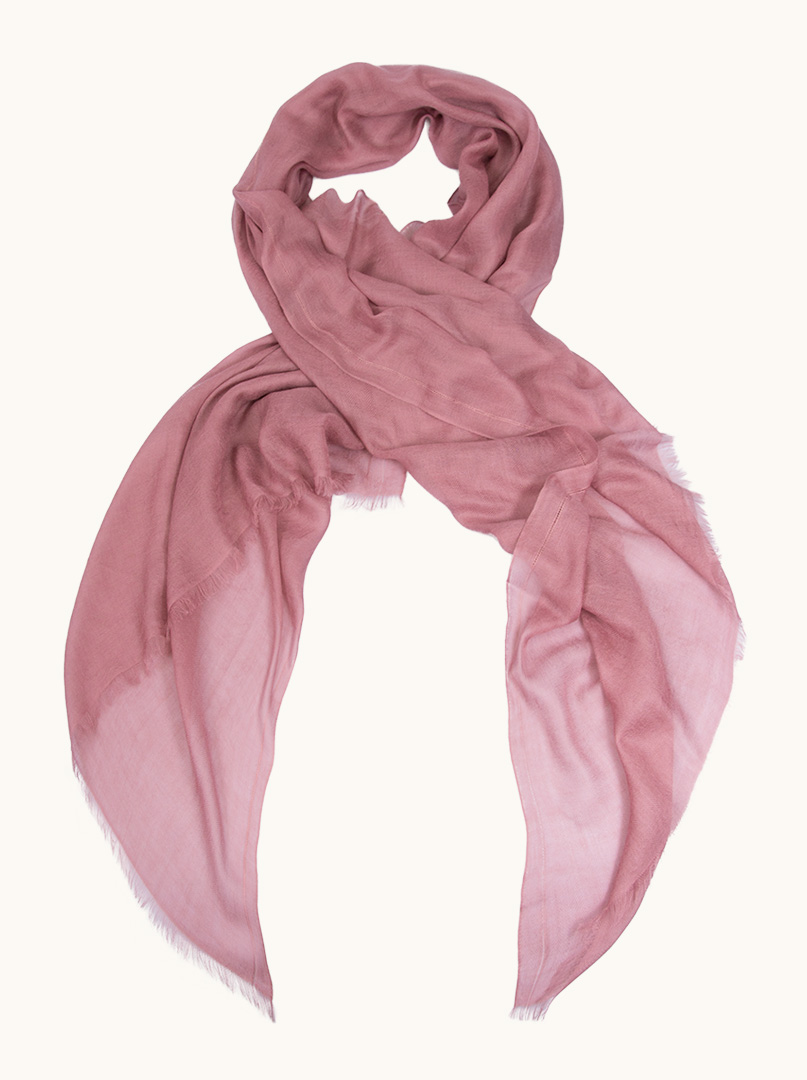 Ekskluzywny szal kaszmirowy w kolorze różowym 95 cm x 200 cm PREMIUM zdjęcie 1