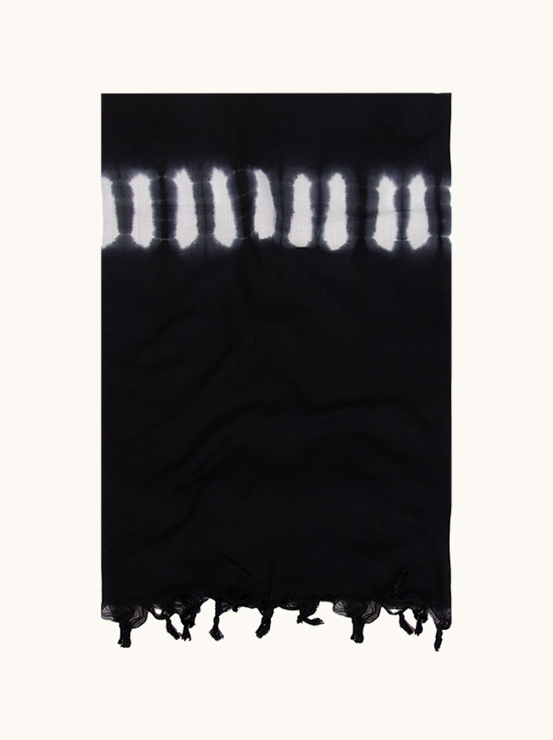 Pareo czarne w białe wzory 100 cm x 180 cm zdjęcie 4