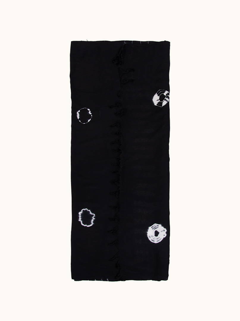 Pareo czarne w białe wzory 100 cm x 180 cm zdjęcie 2