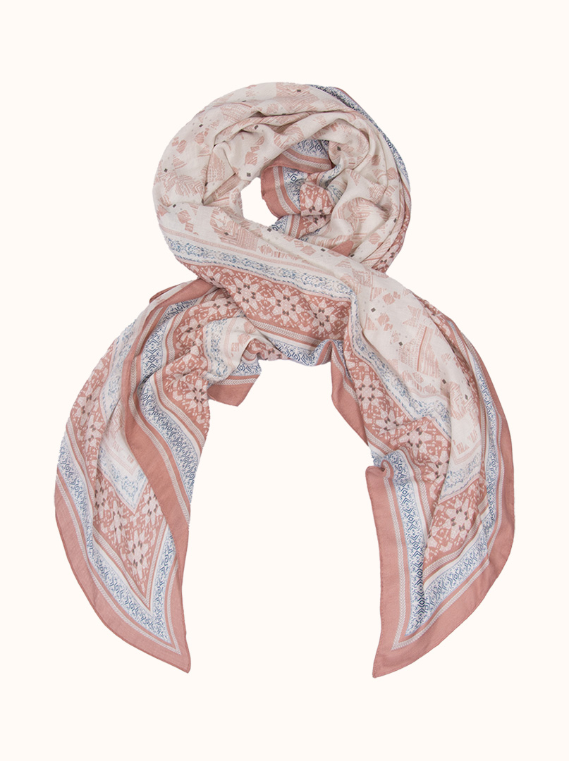 Light viscose scarf in shades of pink, 80 cm x 180 cm image 1