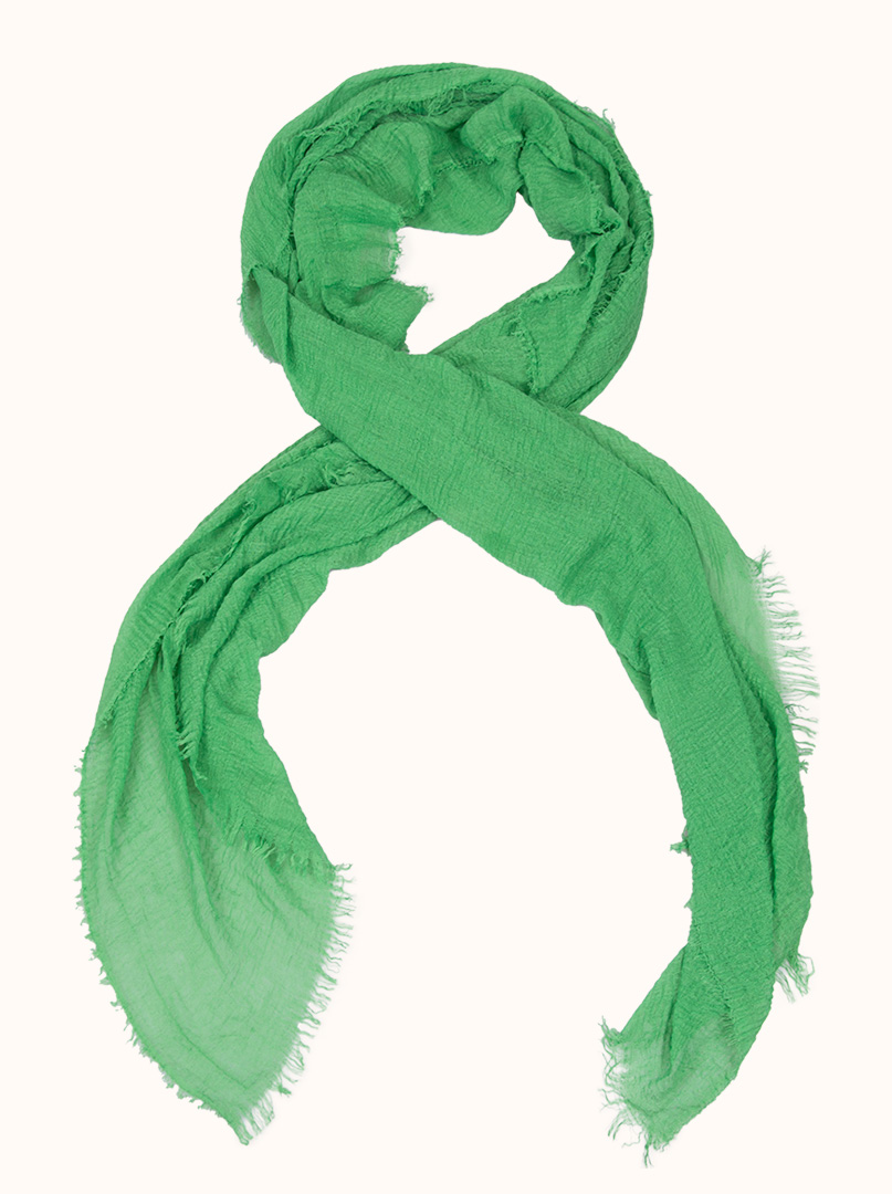 Lekki zielony szal 90 x 190 cm zdjęcie 1