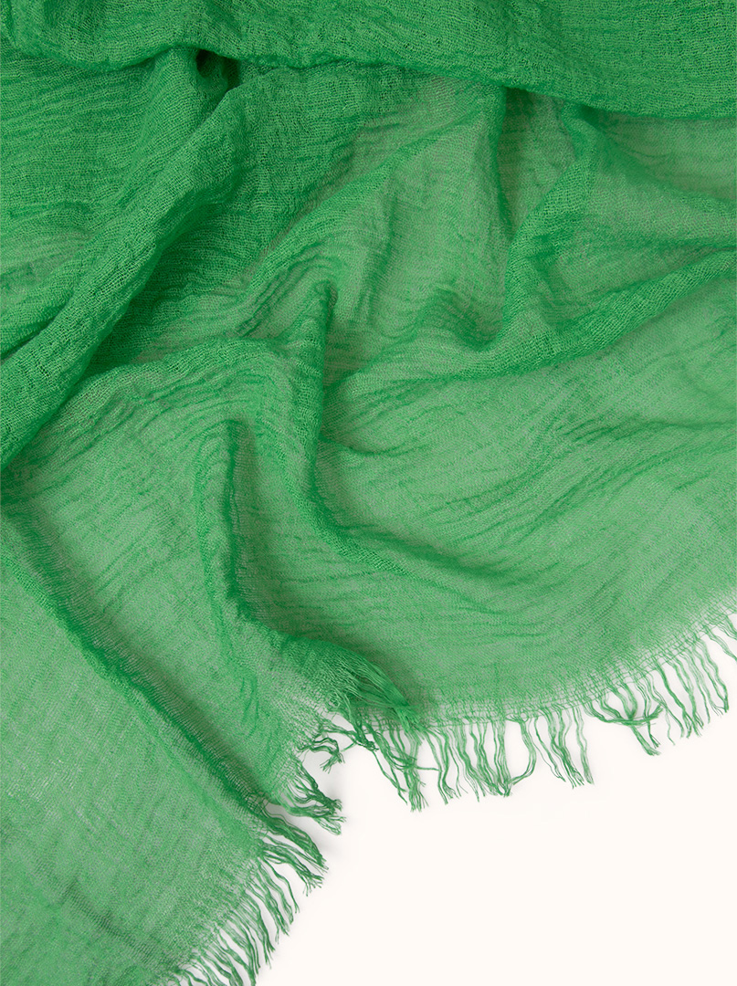 Lekki zielony szal 90 x 190 cm zdjęcie 4