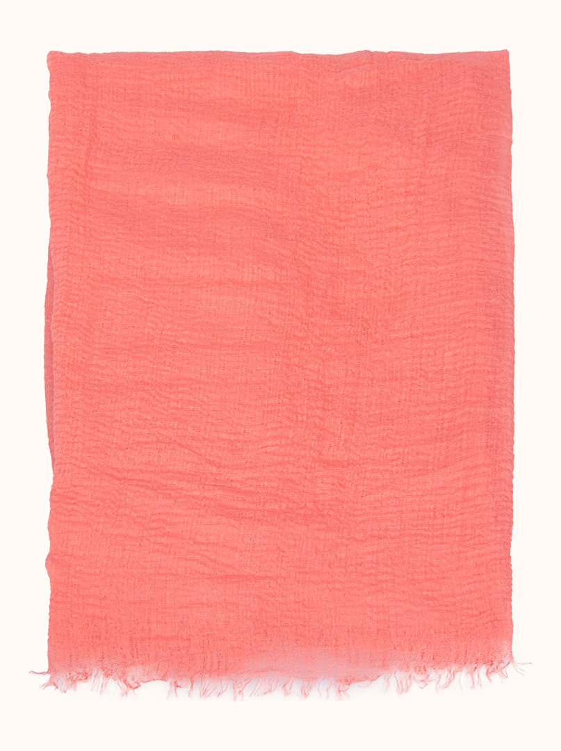 Light coral scarf 90 x 190 cm image 2