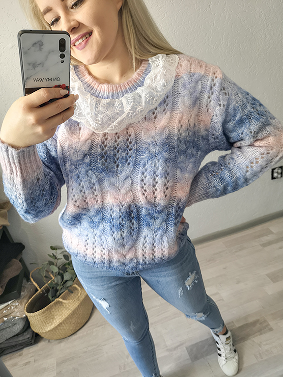 Sweter Rainbow Fioletowy zdjęcie 2