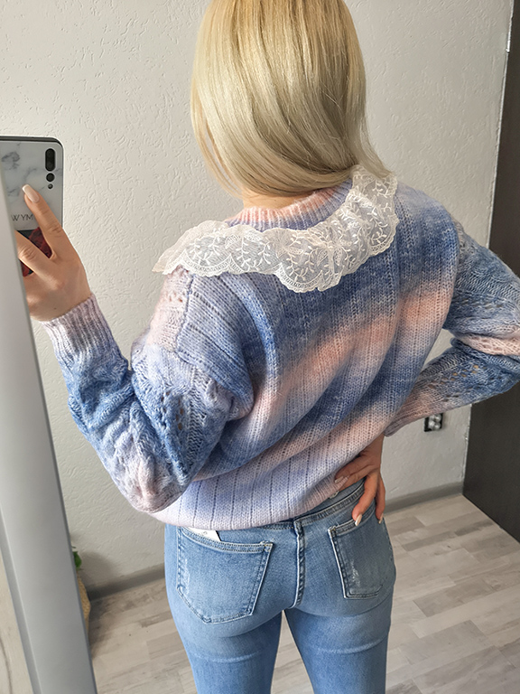 Sweter Rainbow Fioletowy zdjęcie 4