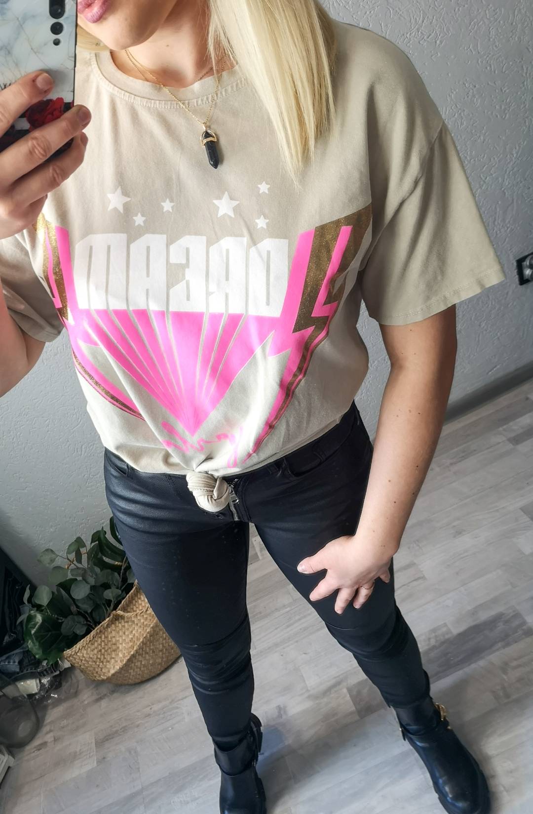 T-shirt Dream Azara Beżowy zdjęcie 2