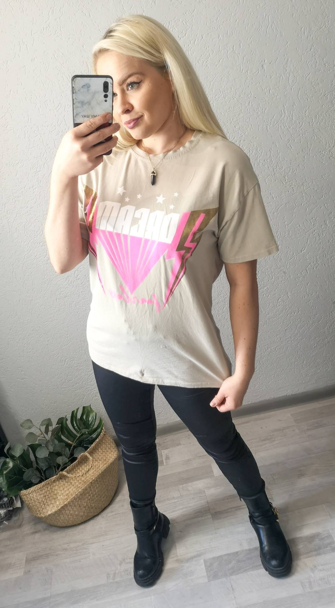 T-shirt Dream Azara Beżowy zdjęcie 3