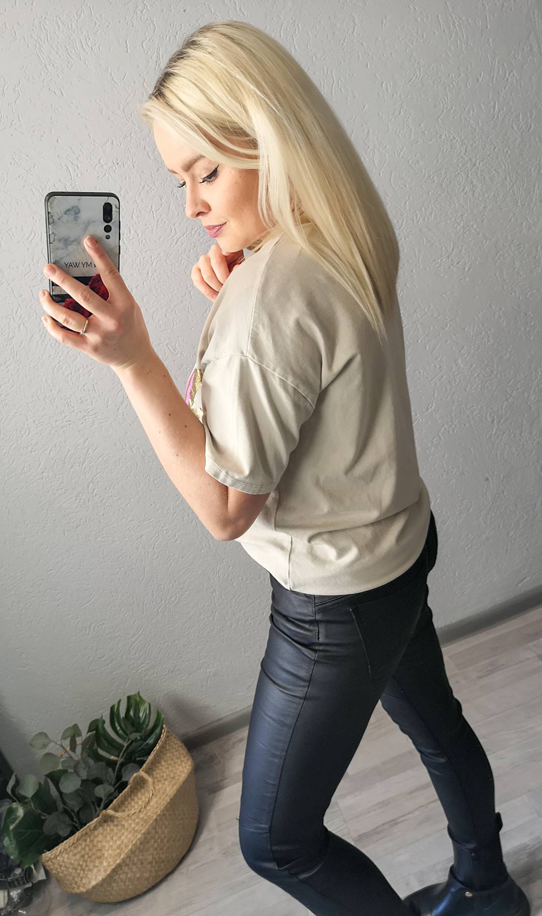 T-shirt Dream Azara Beżowy zdjęcie 4