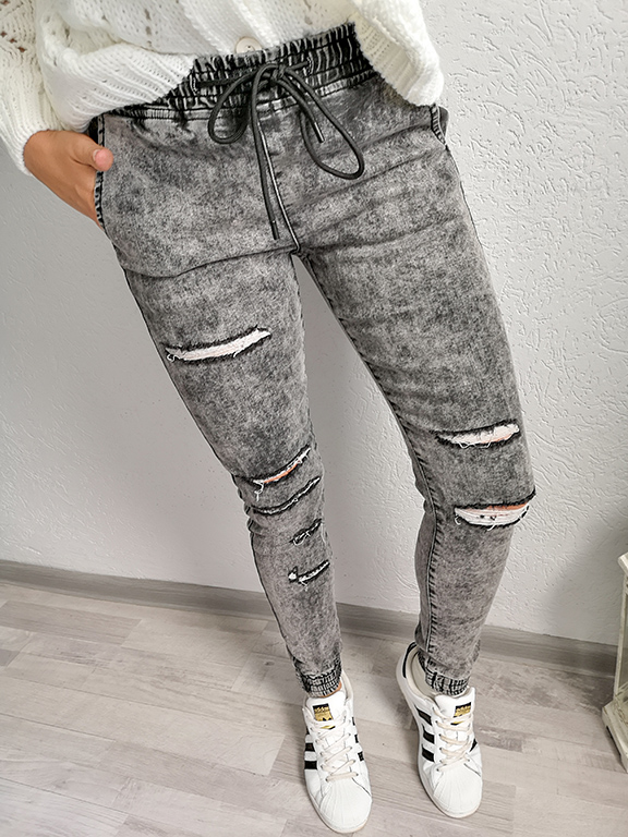 Spodnie Jeans Jogger Szare zdjęcie 1