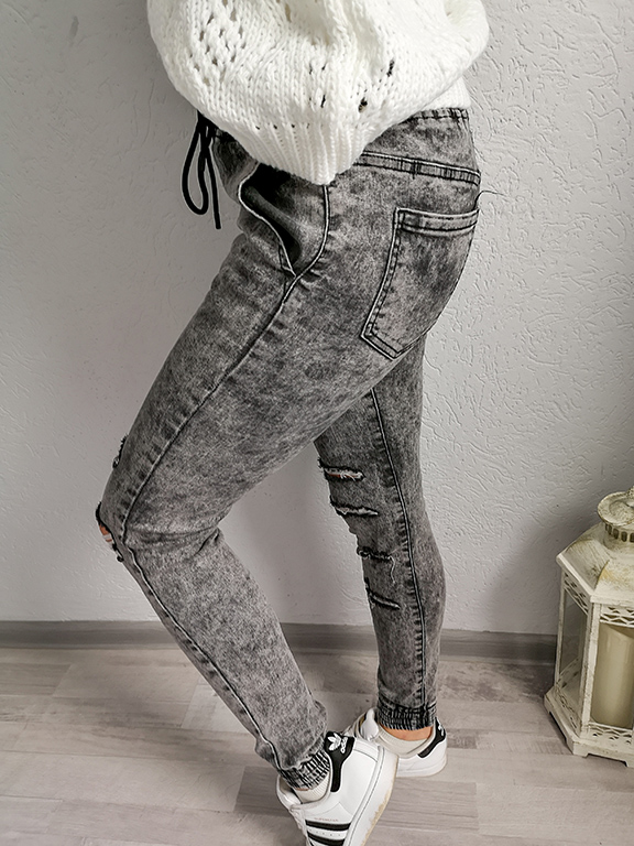 Spodnie Jeans Jogger Szare zdjęcie 2