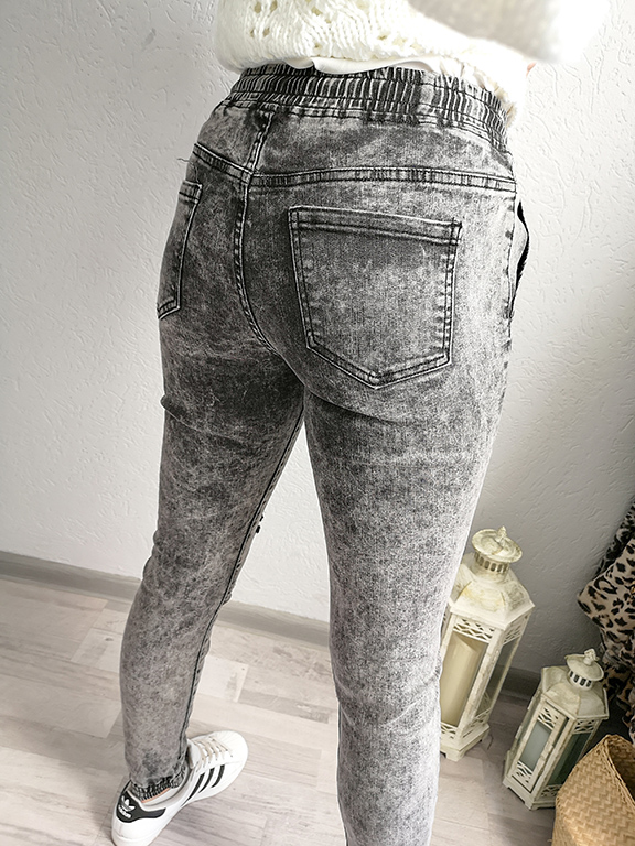 Spodnie Jeans Jogger Szare zdjęcie 3