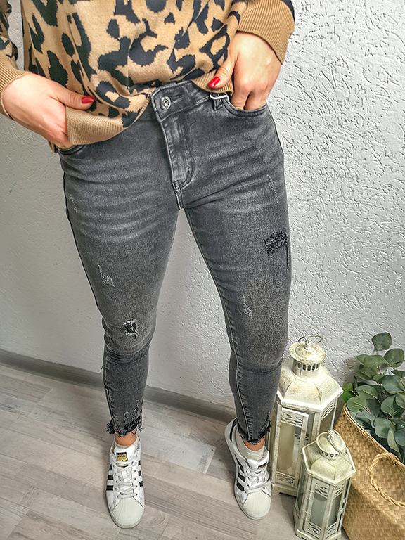 Spodnie Jeansowe Gray Push Up zdjęcie 3