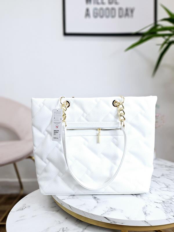 Piękna duża torebka Chiara w kolorze białym zdjęcie 4