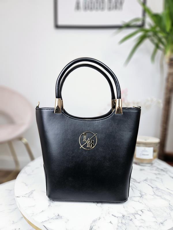 Piękny kuferek Laura Biaggi klasyk w kolorze czarnym matowym zdjęcie 1