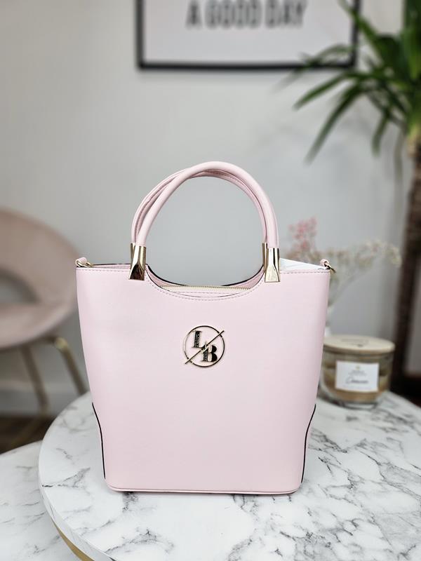 Piękny kuferek Laura Biaggi klasyk w kolorze jasno różowym zdjęcie 1
