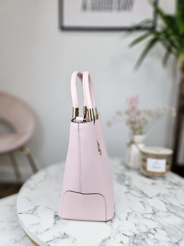 Piękny kuferek Laura Biaggi klasyk w kolorze jasno różowym zdjęcie 2