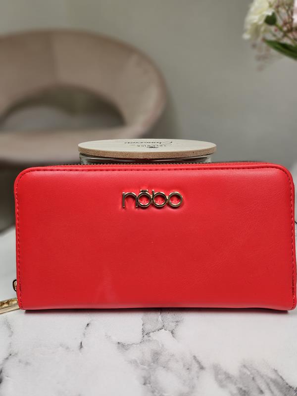 Piękny duży portfel NOBO czerwony zdjęcie 3