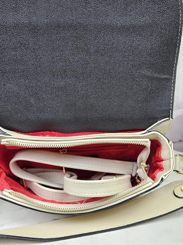 Torebka typu crossbody Laura Biaggi w kolorze beżowym skóra naturalna zdjęcie 4