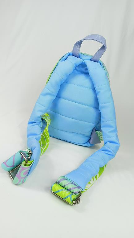 Plecak EGO w kolorze baby blue z zieloną kieszonką zdjęcie 4